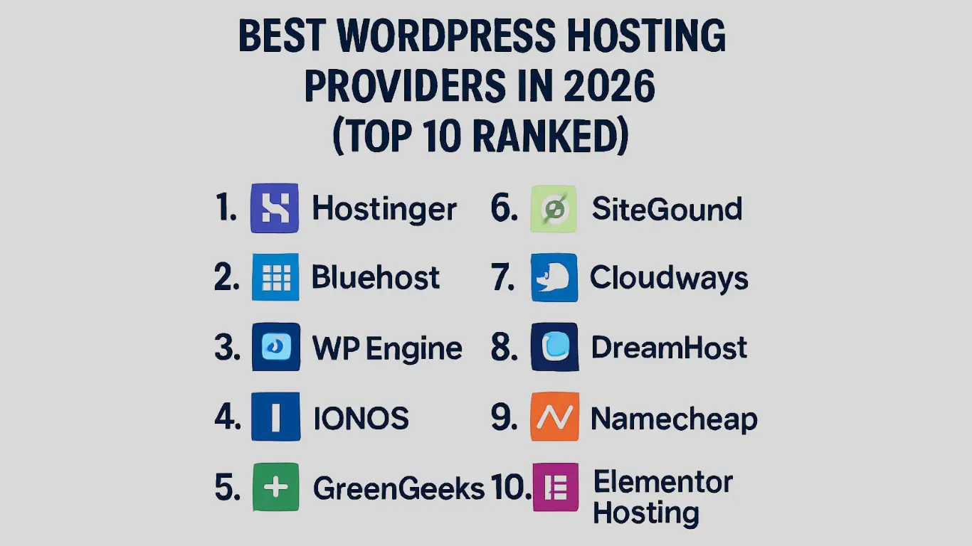 Best WordPress hosting providers comparison in 2026 with top platforms overview