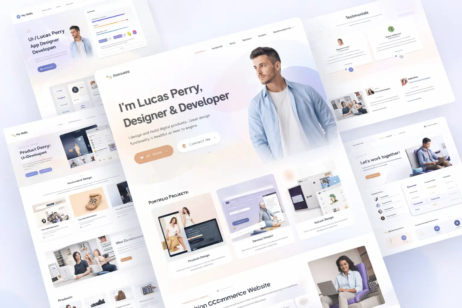 Creative portfolio website design showcasing projects and gallery