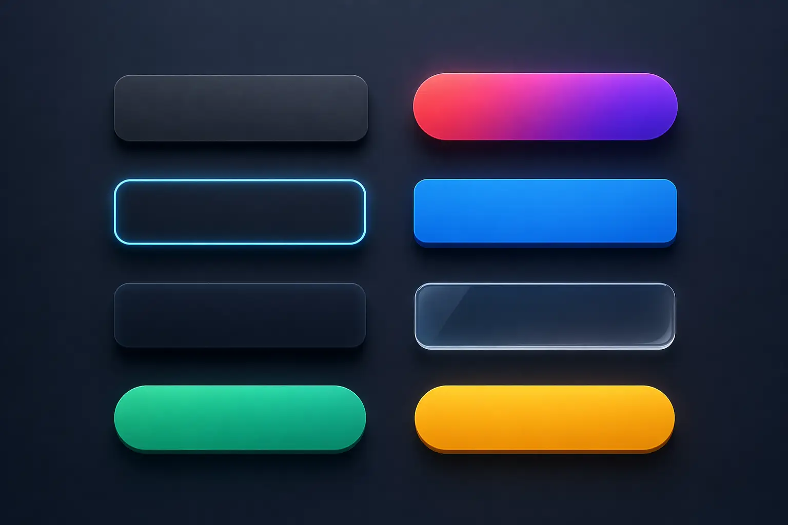 Modern buttons design with HTML and CSS tutorial